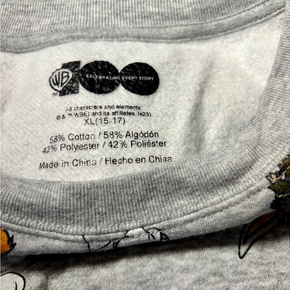 Warner Bros. Gray Graphic Sweatshirt - Picture 5 of 5